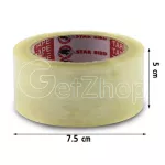 Getzhop, clear tape, 100 yards, 1 pack of 6 rolls