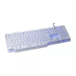 MD-Tech Keyboard USB Multi Keyboard (K-1) Mechanical Style Keyboard White