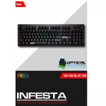 SIGNO KB-738 INFESTA คีย์บอร์ดเกมมิ่ง Mechanical Gaming Keyboard (Blue/Red Optical Switch)