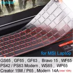 Eyboard Cer For Gs65 Gf65 Gf63 Ps42 Wf65 65 Wp65 Creator 15m P65 Bravo 15 Ps63 Clear Tor N 15.6 Lap Gaming