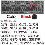 Eyboard Cer For Gp75 Gp73 Gp72 Gp72vr Gp72mvr Gp65 Gp63 Gp62 Gp62m Gp62mvr Pard Silicone Tpu Gaming Clear Lap N