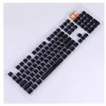 Black Low Profile Keycaps For Mechanical Keyboard Crystal Edge Black With Key Caps Puller Hard Plastic 104 Keys Us Layout
