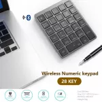28KEY Wirelss Keyboard Bluetooth Keypad for MacBook Pro Matibook Xiaomi Lap