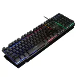 New Gk50 Wired Mechanical Gaming Keyboard Floating Cap Waterproof Rainbow Backlight Usb 104 Keycaps Computer Game Keyboards