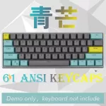 1 Set Pbt Frosted Backlit Key Caps For Ansi 60% Layout Mechanical Keyboard Gh60 Rk61 Alt61 Anne Double-Shot Molding Key Cap