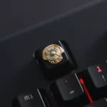 1pc Zinc-Plated Aluminum Alloy Znal903 Key Cap For Dota2 Aegis Of The Immortal Mechanical Keyboard Relief Keycaps R4 Height