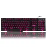 Usb Wired Computer Flashing 104 Keys Russian/english Keyboard 3 Colors Led Back Light Similar Mechanical Keyboard For Pc Games