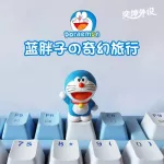 Cartoon Anime Modeling Keycaps Blue Cute Stereo For Doraemon Nobita Shizuka Cute Keyboard Keycap Personality Design Replacement