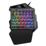 One-Handed Gaming Keyboard Rgb Backlit Mechanical Keyboard Mini Gaming Keypad Ergonomic For Gamer Lap Desk Pc Computer