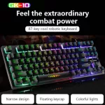 Gk-10 Key Mechanical Keyboard Usb Wired Led Backlit Axis Gaming Mechanical Keyboard For Desk Computer Peripherals