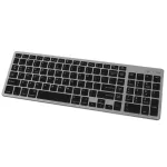 Wireless Bluetooth Keyboard Rechargeable Ultra-Thin Keyboard with Number Pad PC Windows iOS