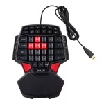 Delux T9 47-Key Professional One/Single Hand USB Wired Keyboard ESPORD GAMING Keyboard for Lol Dota 2 Desk Lap