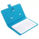 Portable Mobile Wireless Bluetooth Keyboard With Faux Leather Case Protective Cover And Bracket For Iphone Samsung Xiaomi Phone