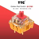 5PCS/Pack New TTC Mechanical Keyboard Switch V3 Golden Red Brown Linear Switches Gold Contact Keys 3 Pins