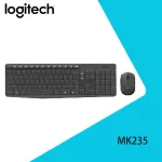 โลจิเทค (Logitech) MK235 ไร้สายแป้นพิมพ์และเมาส์ชุด USB แล็ปท็อปบางเฉียบแป้นพิมพ์สาดหลักฐานและเมาส์