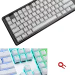 Low Profile Keycap Set for Cherry MX Backlit Mechanical Keyboard Crystal Edge Design with Key Puller Removal Tool
