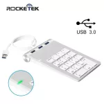 Rocketek Usb Numeric Keypad 18 Keys Mini Usb 3.0 Hubs For Digital Keyboard Ultra Slim Number Pad Compute Pc Lap