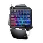 One Handd Wired Mechanical Keyboard 35 Keys Single Handd Gaming Mini Keypad ergonomic LED Backlit for PC Phone PS4 Gamers