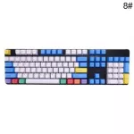 108pcs/set Pbt Color Matching Key Cap Keycaps For Cherry Mx Mechanical Keyboard Universal Ergonomic Color Matching Design Keycap