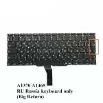 New A1370 A1465 Ru Russia Keyboard With Backlight For Macbook Air 11" A1370 A1465 Fr French Sp Spain Lap Keyboard -