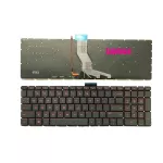 New Genuine Us Keyboard For Hp Omen 15-Ax000 15-Ax100 15-Ax200 Red Words With Backlit