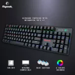 Razeak RK-X61 Pantheon Metal Mechanical Keyboard Gaming Blueswitch Key Board Blue Switch, Pressing Loud Caps, Beautiful Caps, Cheap !!