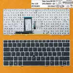 New US QWERTY Keyboard for HP Elitebook 2017, 2570P LAP with Pointer Silver Frame Black