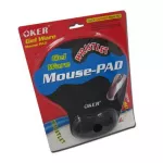 OKER แผ่นรองเม้าส์พร้อมเจลรองข้อมือ Mouse Pad with Gel Wrist Support (สีดำ)