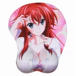 FFFAS 3D Anima Mouse Pad Mat Sexy Breast Rest Silica Gel Mousepad Japan High School Dxd Rias Gremory