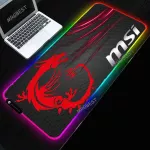 MRGBEST MSI MOUSE PAD LED RGB Big Size XXL Gamer Anti-Slip Rubber Pad Play Mats Gaming for Keyboard Lapcomputer PC