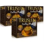 Truslen Coffee Plus ทรูสเลน กาแฟไขมันต่ำ ไม่มีน้ำตาล สร้างมวลกล้ามเนื้อ 10ซอง x 3แพค
