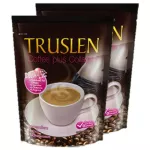 Truslen Coffee Plus Collagen Instant Coffee Mix Powder ทรูสเลน พลัส คอลลาเจน กาแฟไขมันต่ำ ไม่มีน้ำตาล ผสมคอลลาเจน 16g. x15ซอง (2แพค)