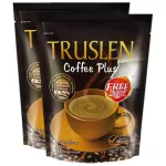 Truslen Coffee Plus ทรูสเลน กาแฟไขมันต่ำ ไม่มีน้ำตาล สร้างมวลกล้ามเนื้อ 16g. x15ซอง (2แพค)