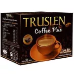 Truslen Coffee Plus ทรูสเลน กาแฟไขมันต่ำ ไม่มีน้ำตาล สร้างมวลกล้ามเนื้อ 10ซอง x 3แพค (แถม1กล่อง)
