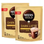 Nescafe Gold Dark Latte 3in1 Coffee Mixed เนสกาแฟ โกลด์ ดาร์ก ลาเต้ 3อิน1 กาแฟปรุงสำเร็จรูป 30g. x 12ซอง (2แพค)