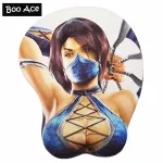 Kitana Sexy Anime Gaming Mouse Pad Big Soft Breast 3D Gaming Mouse Pad Wrist Rest