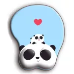 NAJODA Anime Panda 3D Mouse Pad Ergonomic Silicon Gaming Mousepad with Wrist Support Animal Mouse Mat for PC MAC