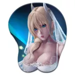 Sexy beauty, 3D mouse pad, personality, wrists, silicone, cute chest, hand strap support, soft, Th33536