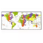 World Map Rubber Mouse Pad Large Mouse Mat Desk Mats Big Mousepads Gaming Rug Xl  For Office Work/ Gaming