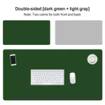 Portable Double-side Usable Large Mouse Pad Computer Keyboard Pu Leather Suede Desk Mat Gaming Office Mousepad Gamer Lappad