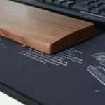 Mouse Pads Walnut for Palm Rest Keyboard Wrist Protection Anti-SKID PAD for 60 Key 11.8 '' For Gaming Keyboard
