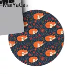 Maiyaca Animal More Cute Fox Cat Diy Design Pattern Game Round Mousepad Gaming Mouse Pad Rug For Lapnotebook Gamer Desk Pad