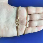 สร้อยคอสแตนเลสแท้ ลายสี่เสา ทองเลเซอร์ สร้อยคอห้อยพระ สร้อยคอแฟชั่น สร้อยคอผู้หญิง สร้อยพระ ไม่ลอก ไม่ดำ LS001.8