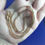 สร้อยคอสแตนเลสแท้ ลายสี่เสา ทองเลเซอร์ สร้อยคอห้อยพระ สร้อยคอแฟชั่น สร้อยคอผู้หญิง สร้อยพระ ไม่ลอก ไม่ดำ LS001.8