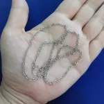 สร้อยคอสแตนเลสแท้ ลายโซ่ตีลาย สร้อยคอห้อยพระ สร้อยคอแฟชั่น สร้อยคอผู้หญิง ผู้ชาย เด็ก ไม่ลอก ไม่ดำ LS002.8