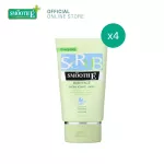 (Pack 4) Smooth E BABYFACE Scrub, no bubbles, help reduce acne, control oil Do not leave the residue, exfoliation, size 1.2 oz. Smooth E
