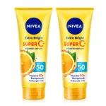 NIVEA Extra Bright Super C+ Vitamin SPF50/PA+++ Body Serum นีเวีย เอ็กซ์ตร้า ไบรท์ ซุปเปอร์ วิตามินซี บอดี้เซรั่ม 320ml. 2หลอด