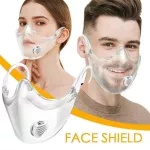 Breathing Valve Face Mask Face Visor Protection Plastic Transparent Reusable