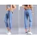 ใหม่เกาหลีผู้หญิงกางเกงยีนส์เอวสูงหลวมสบาย ๆ ฮาเร็มผ้ายีนส์ตรงกางเกงตัด