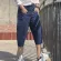 กางเกงทำงานผู้หญิงฤดูร้อนกางเกงขายาวผ้าฝ้ายทรงหลวมเอวกลางกางเกงฮาเร็มแปดสีในเมือง 20906